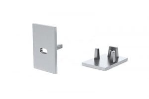 Aluminium eindkap Pro Line Ultra Slim, met draaddoorvoer