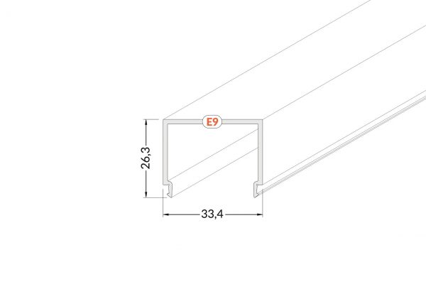 Afmetingen Afdekkap hoog led profiel led line 4000