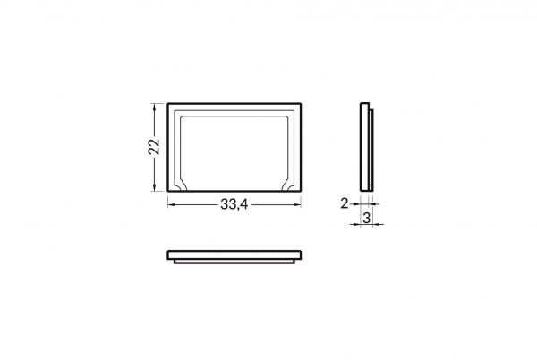 Hoge eindkap voor LED LINE 3600 (2 stuks)