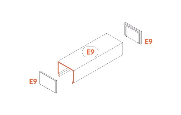 Hoge eindkap voor LED LINE 3600 (2 stuks)