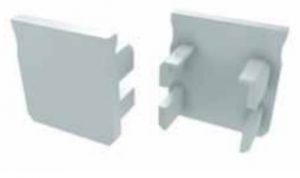 witte eindkap voor led strip profiel