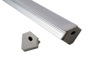 Eindkap met draaddoorvoer Led Line Alu 45