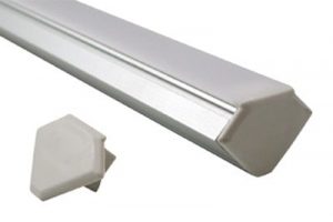 Eindkap zonder draaddoorvoer Led Line Alu 45