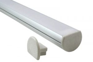 Eindkap zonder draaddoorvoer Led Line Alu Round