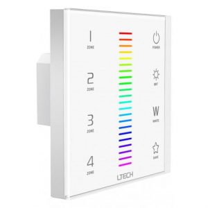 LED wandbedieningspaneel EX8, RGB-W, DMX, 4 zones