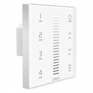 LED wandbedieningspaneel EX5, DMX/RF, 4 zones, single color