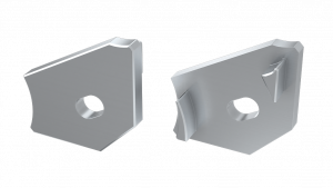 Aluminium eind kap met gaten voor led strip hoek profiel led line 2100