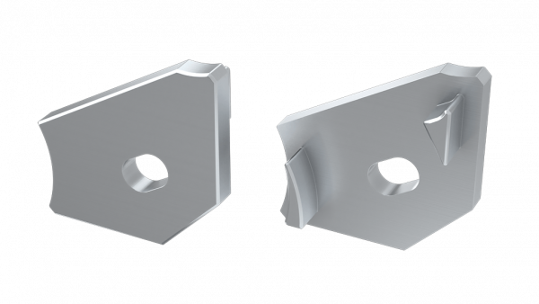 Aluminium eind kap met gaten voor led strip hoek profiel led line 2100