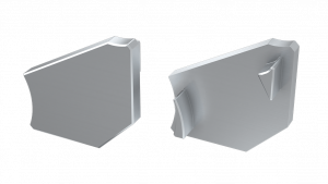 Aluminium eind kap zonder gaten voor led strip hoek profiel led line 2100