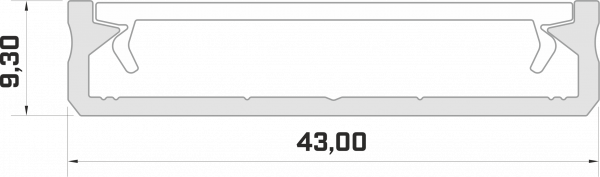 afmetingen van het led profiel led line 900