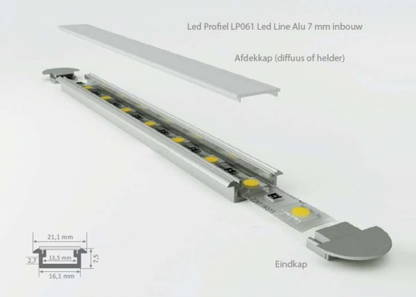 afmetingen led profiel led line alu 7mm