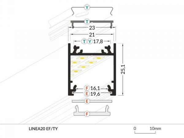 licht dimensie led stripprofiel led line 140