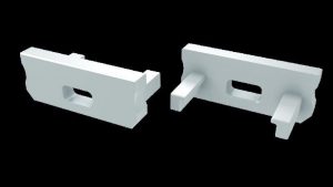 Eindkap met draaddoorvoer voor LED LINE 400, wit