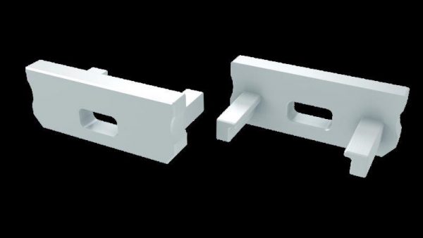 Eindkap met draaddoorvoer voor LED LINE 400, wit
