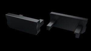 zwarte eindkappen voor led profiel lp093 zonder draaddoorvoer