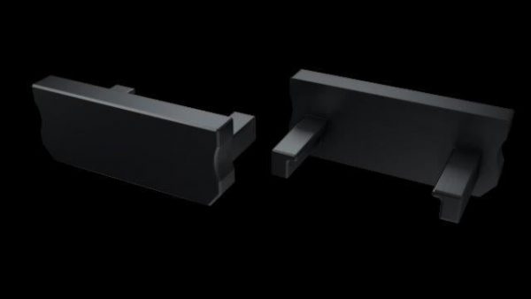 zwarte eindkappen voor led profiel lp093 zonder draaddoorvoer