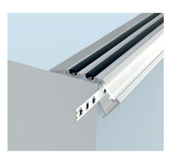 Eindkap links zonder draaddoorvoer voor LED profiel led LINE 3500 Trapprofiel