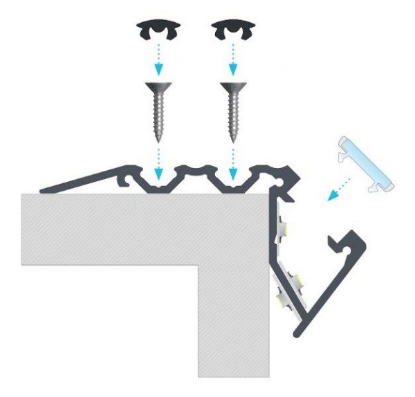 Constructie tekening led profiel led line 3500