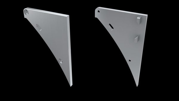 Aluminium eindkap 'rechts' voor LED LINE 4600, met draaddoorvoer
