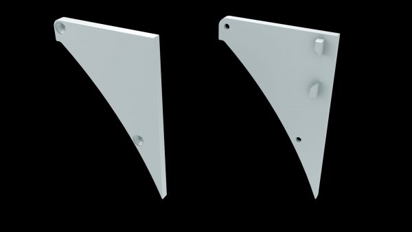 Witte aluminium eindkap 'rechts' voor LED LINE 4600, zonder draaddoorvoer