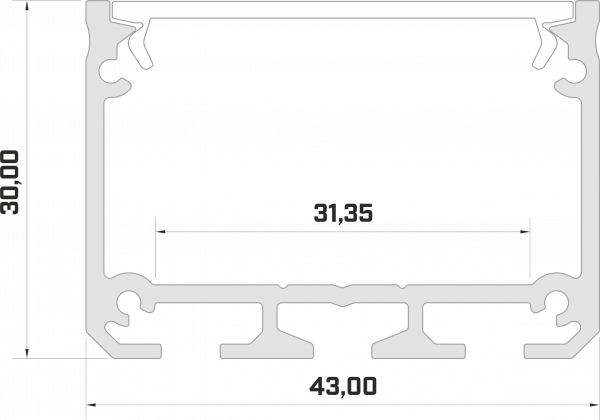 tekening en afmetingen led strip profiel led line 1000