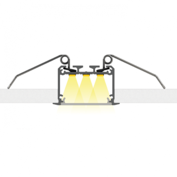 lichtinval van het led profiel led line 2000