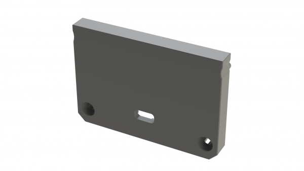 Eind kap led profiel led line 1000 met doorvoer