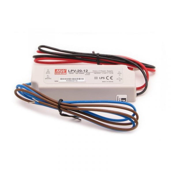 LED VOEDING MEANWELL 12V 20W 1.67A IP67