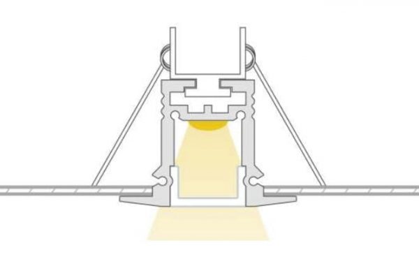 Montagebeugel met veer, voor Pro Line ALU 25 mm inbouw - Afbeelding 2