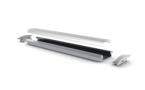 Eindkap met draaddoorvoer Slim Line Wide 8 mm inbouw - Afbeelding 2