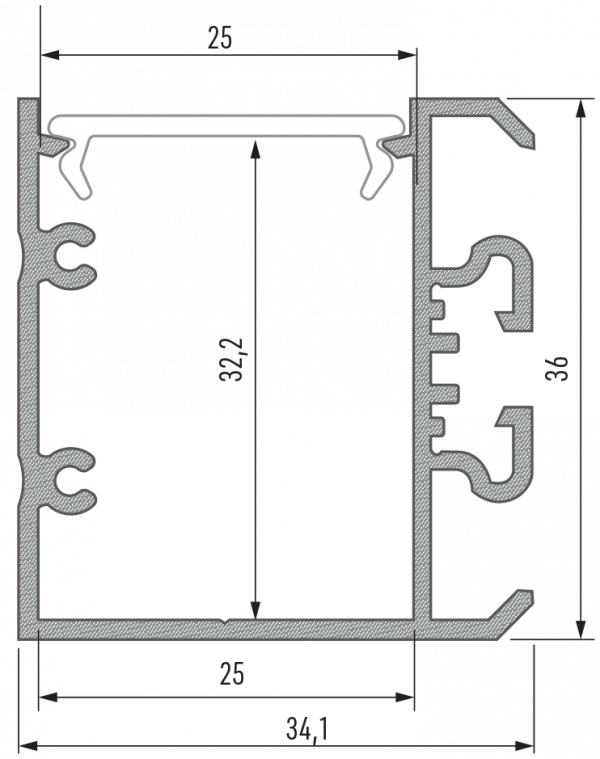 afmetingen montageprofiel LED PROFIEL LED LINE 4300