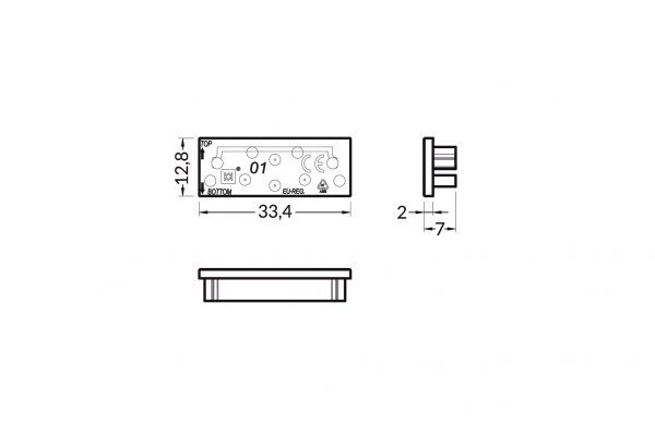 Eindkap voor LED LINE 4000 (2 stuks)