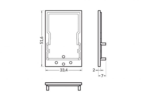 Hoge eindkap voor LED LINE 4100 (2 stuks)