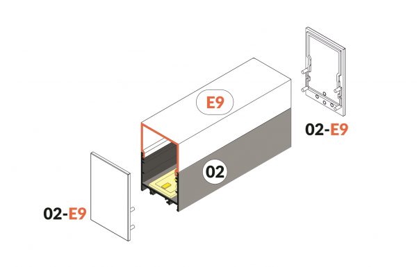 Afmetingen eindkappen Led profiel led line 4000