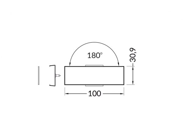 Halfronde eindkap voor led stripprofiel led line 3600
