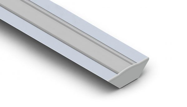 led profiel alu corner met diffuse afdekkap en eindkapje