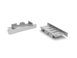 Eindkap voor LED profiel ALU Wall, met draaddoorvoer links