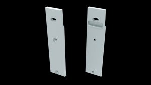 Witte aluminium eindkap 'links' voor LED LINE 4500, met draaddoorvoer
