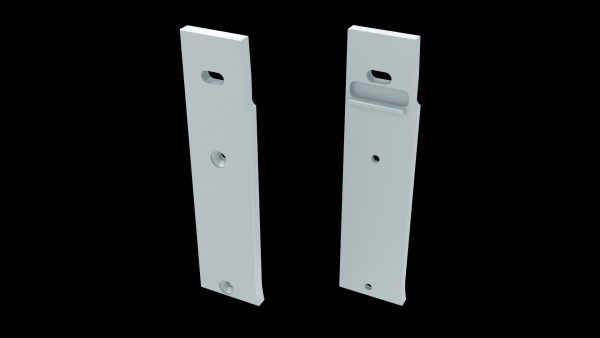 Witte aluminium eindkap 'rechts' voor LED LINE 4500, met draaddoorvoer