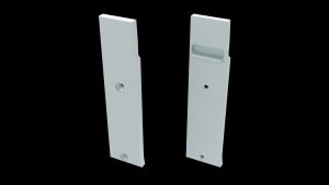 Witte aluminium eindkap 'links' voor LED LINE 4500, zonder draaddoorvoer