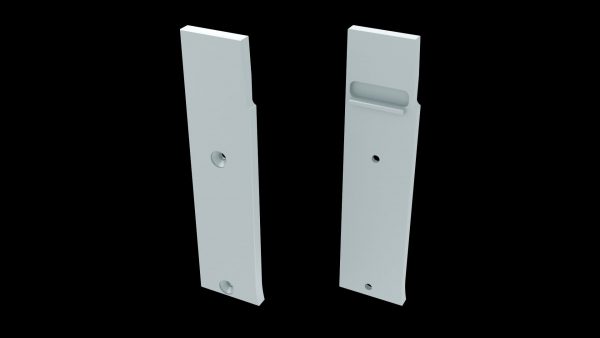 Witte aluminium eindkap 'links' voor LED LINE 4500, zonder draaddoorvoer