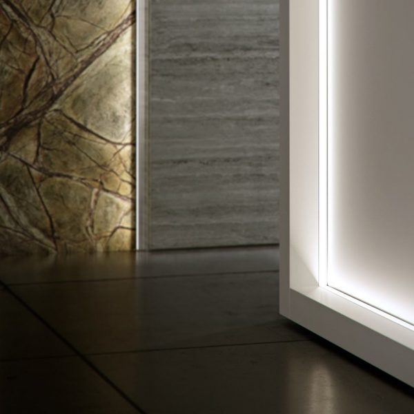led profiel led line 500 ingebouwd in de muur