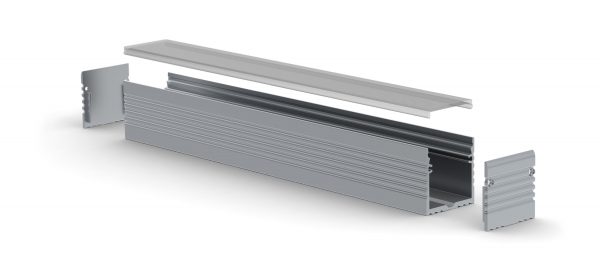 Aluminium eindkap Power Line 35 zonder draaddoorvoer - Afbeelding 2