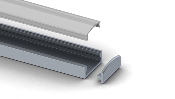 alle onderdelen van led stripprofiel slim line wide 8mm