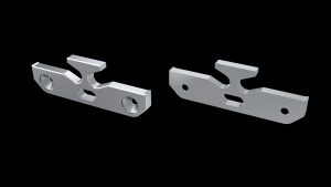 Aluminium eindkap voor montageprofiel, met draaddoorvoer